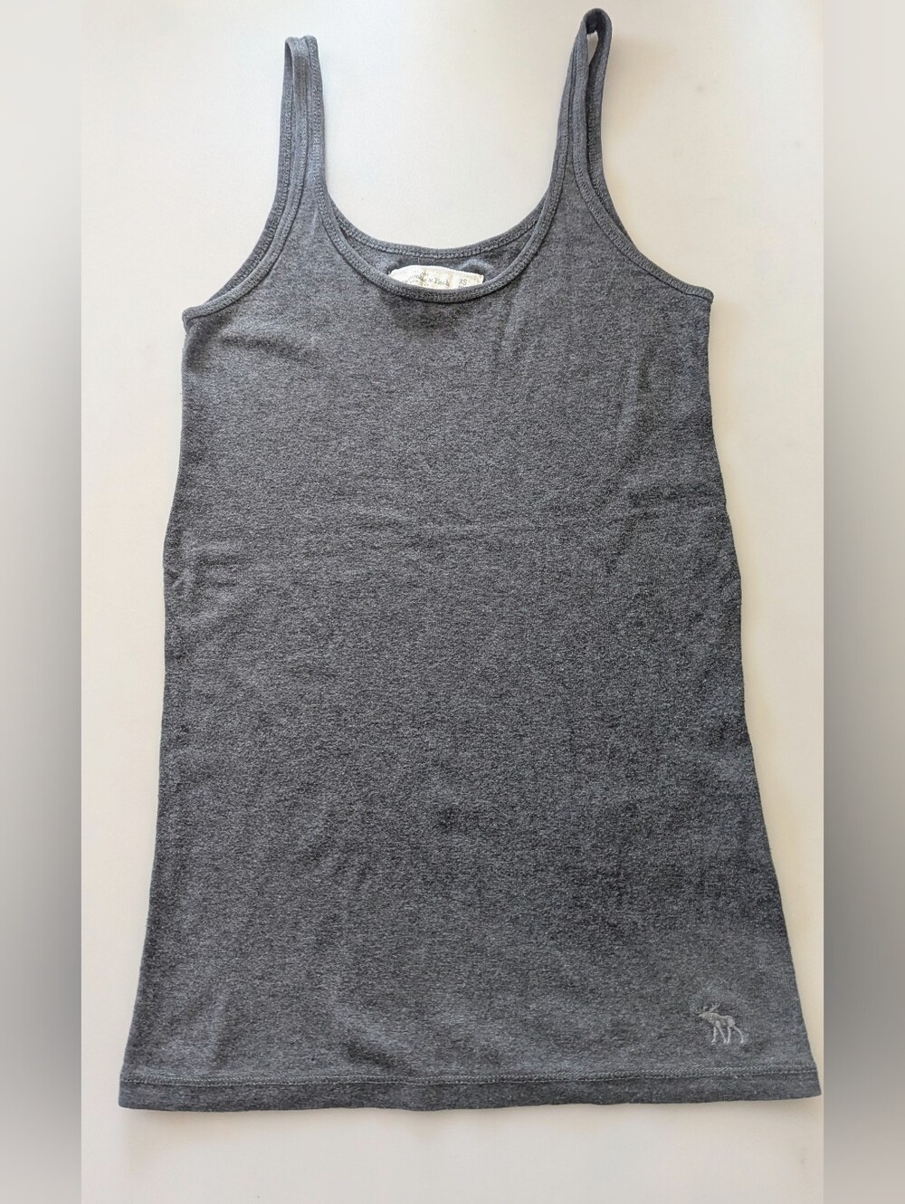 Abercrombie & Fitch Women's Charcoal Gray Stretch Ribbed Tank Top. Size XSmall.